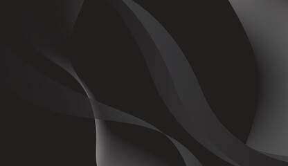 Dark Abstract Background with Flowing Curves