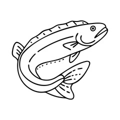 hake icon, hake vector illustration-simple illustration of hake, perfect for hake logos and icons