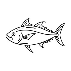 bluefin tuna icon, bluefin tuna vector illustration-simple illustration of bluefin tuna, perfect for bluefin tuna logos and icons