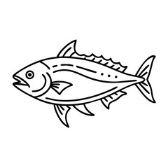 albacore tuna icon, albacore tuna vector illustration-simple illustration of albacore tuna, perfect for albacore tuna logos and icons