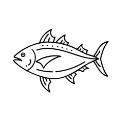yellowfin tuna icon, yellowfin tuna vector illustration-simple illustration of yellowfin tuna, perfect for yellowfin tuna logos and icons