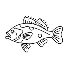 rockfish icon, rockfish vector illustration-simple illustration of rockfish, perfect for rockfish logos and icons