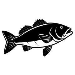 Trout fish, one line art on white background rainbow trout fish engraving A detailed trout fish coloring page A Trout fish line art vector Trout Ocean and River Fish Line Icon Set