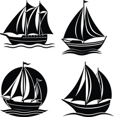 Sailboat Silhouette vector illustration