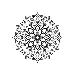 Relaxation traditional ornamental mandala for Coloring book page 