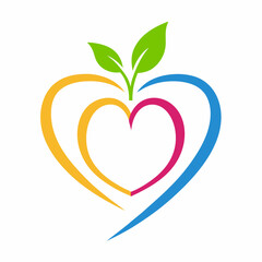Fototapeta premium heart shaped apple