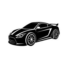Race Car Silhouette vector illustration