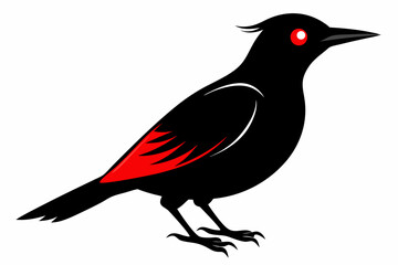 Wallcreeper silhouette black vector