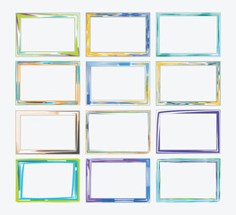 Vector luxury photo frame border design for certificate or resume border frame with color