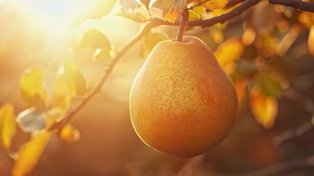 Ripe Pear in Sunlight