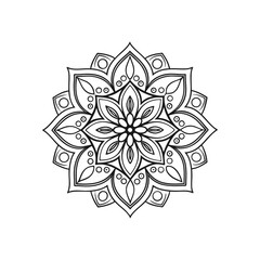 Relaxation traditional ornamental mandala for Coloring book page 