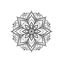 Relaxation traditional ornamental mandala for Coloring book page 