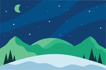 winter landscape with snow