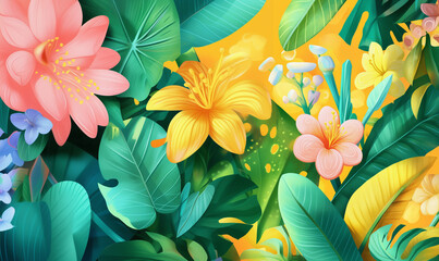 colorful spring flowers