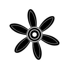 Obraz premium Propeller Silhouette vector illustration