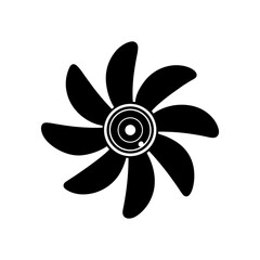 Propeller Silhouette vector illustration