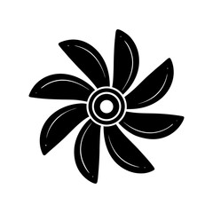 Propeller Silhouette vector illustration
