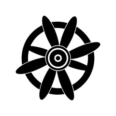 Obraz premium Propeller Silhouette vector illustration