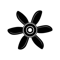 Obraz premium Propeller Silhouette vector illustration