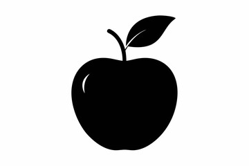 Apple silhouette black vector