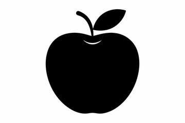 Apple silhouette black vector