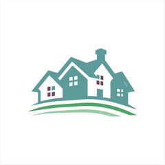Modern Real Estate House Logo Design – Vector Illustration for Property, Construction, and Architecture Branding