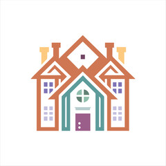 Modern Real Estate House Logo Design – Vector Illustration for Property, Construction, and Architecture Branding