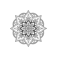 Relaxation traditional ornamental mandala for Coloring book page 