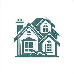 Modern Real Estate House Logo Design – Vector Illustration for Property, Construction, and Architecture Branding
