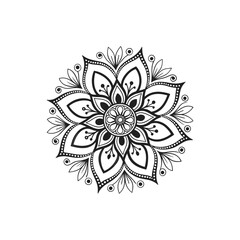 Relaxation traditional ornamental mandala for Coloring book page 