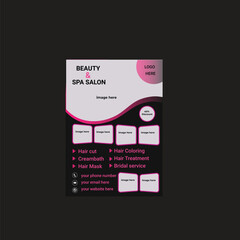beauty and spa flyer design template