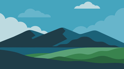  minimal scottish highlands with cloudy sky