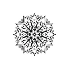 Relaxation traditional ornamental mandala for Coloring book page 