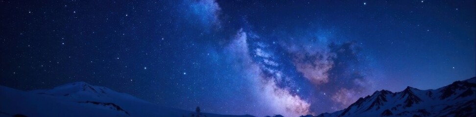 Fototapeta premium Celestial beauty with starry night sky and twinkling stars on a dark canvas, galaxy, stars, universe