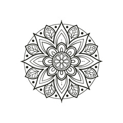 Relaxation traditional ornamental mandala for Coloring book page 