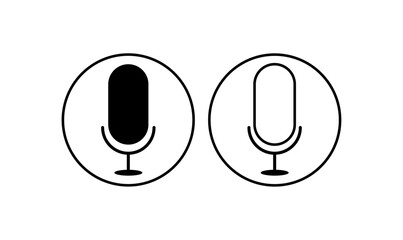 Voice & Microphone Icon Set | Audio, Recording, Podcast & Sound Control Icons, microphone icon set vector voice recording icon set 

