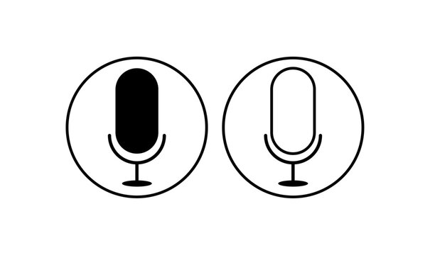 Voice & Microphone Icon Set | Audio, Recording, Podcast & Sound Control Icons, microphone icon set vector voice recording icon set 

