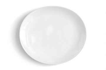 UFO-shaped Ceramic Plate With a Clean Design Isolated on White