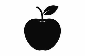 apple sihouette black vector