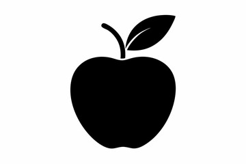apple sihouette black vector