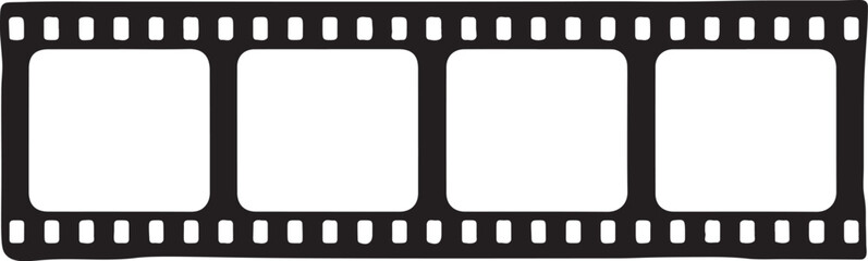 Movie Film Strips icons in fill styles.