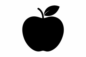 apple sihouette black vector