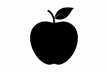 apple sihouette black vector