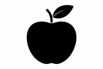 apple sihouette black vector