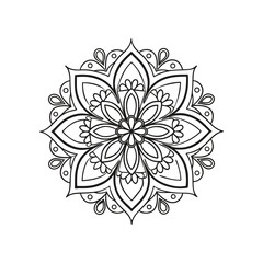Relaxation traditional ornamental mandala for Coloring book page 
