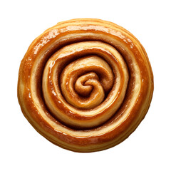 Fototapeta premium Cinnamon Roll isolated on transparent background PNG