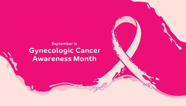 Gynecologic Cancer Awareness Month in September. Vector illustration ideal for holiday concept backgrounds, placards, and banner design templates focused on health awareness.