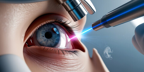 Concept Illustration of ab Eye laser Surgery Oftalmologic