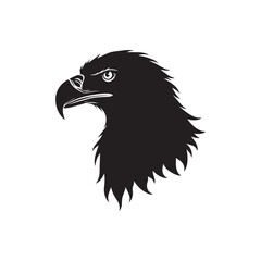 Obraz premium Vector Eagle Head Silhouette Powerful Bird Profile