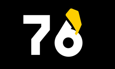 excavation number yellow logo simple modern unique